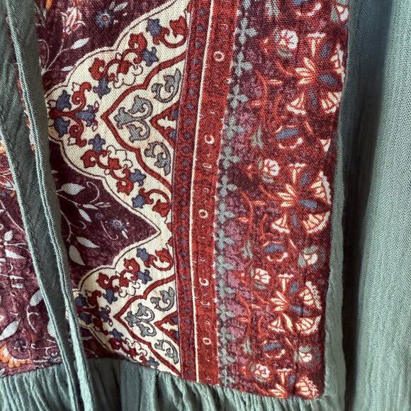 Frye And Co. Moss Green Western neckline detail tie front tassels - Picture 4 of 11